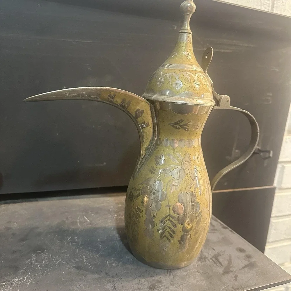 Vintage Wajidsons Brass Dallah Arabic Coffee Pot‎ 13